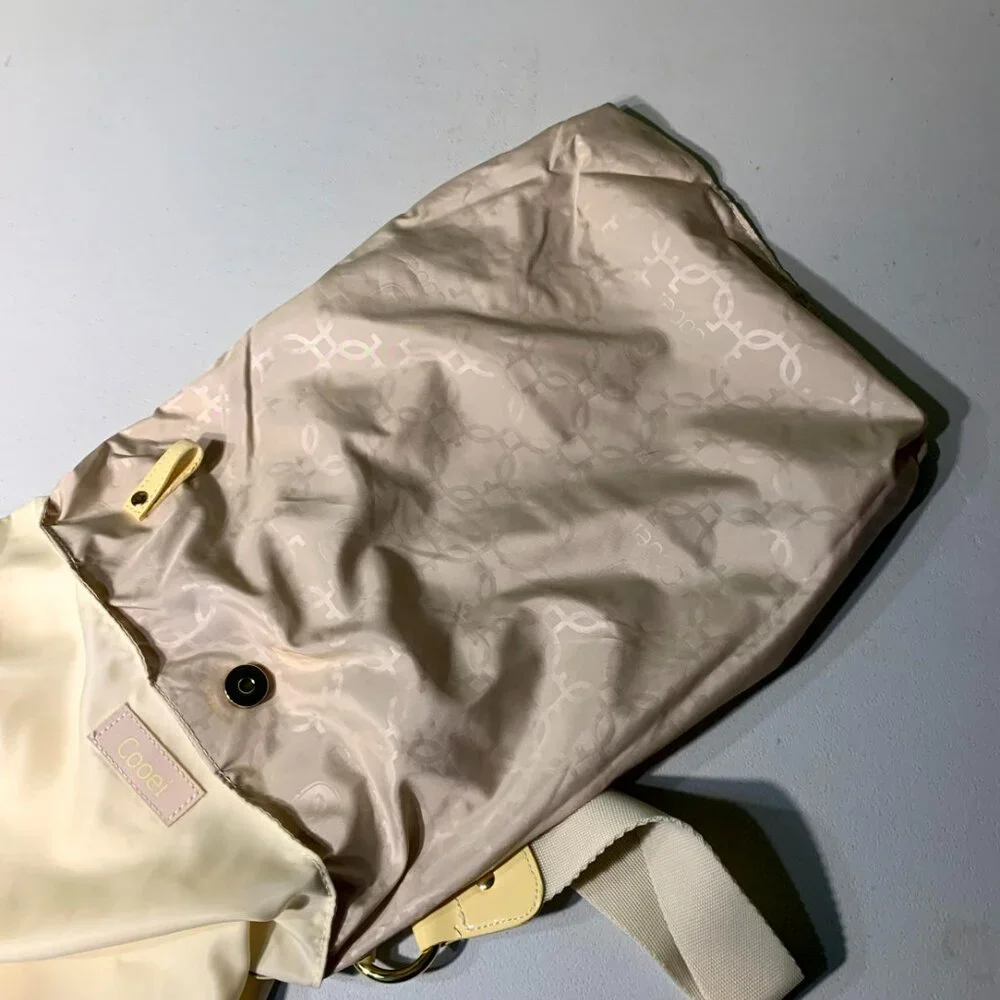 $5 or 4/$10: Cooei Pale Yellow Folding Nylon Bag and flip flops set NWT